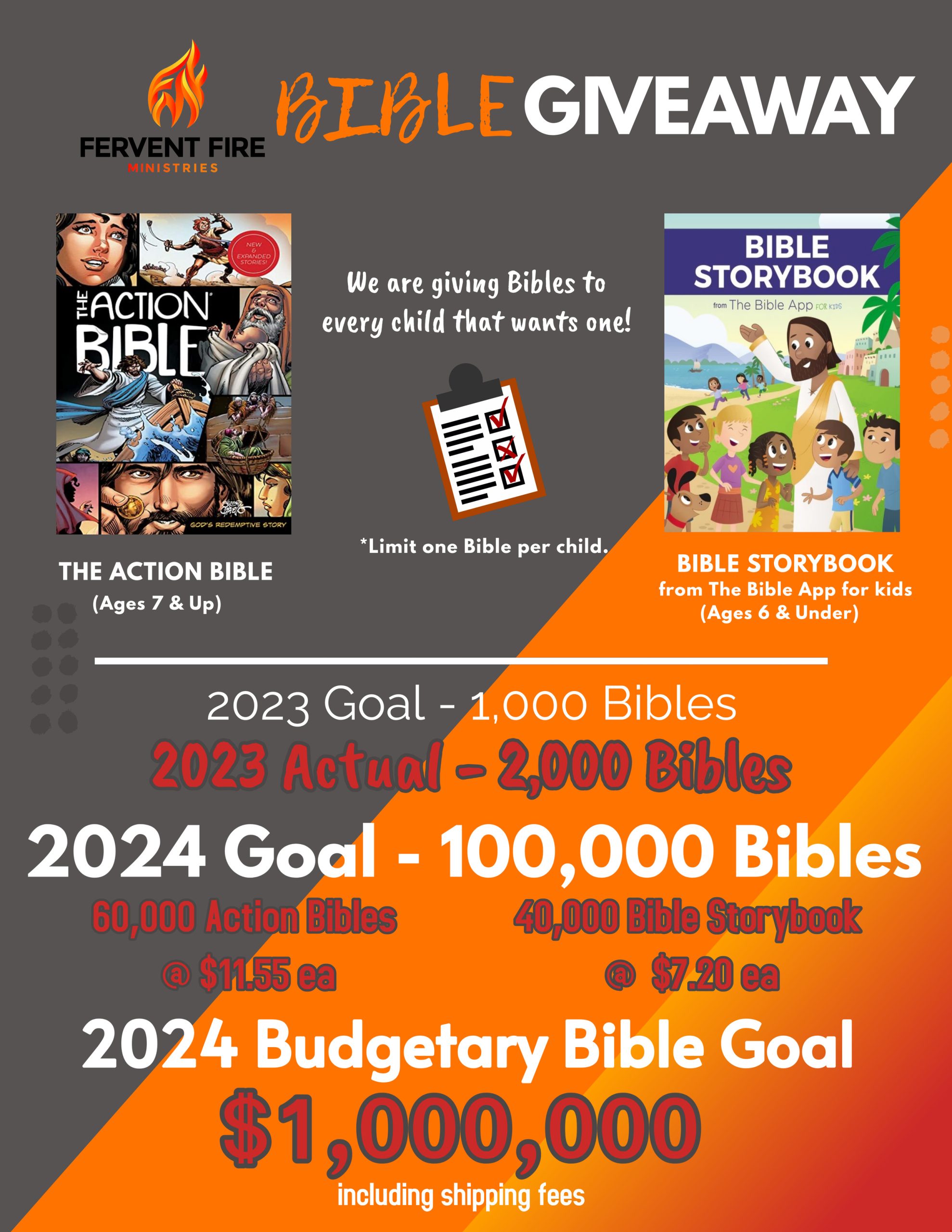 2024 Bible Giveaway Vision Goal